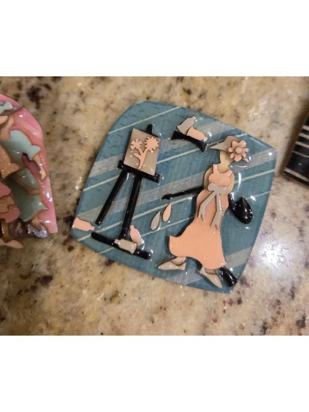 Vintage Lucinda Pin Brooch Lot of 5 Nurse Doctor Hospital Medical Artist Fashion